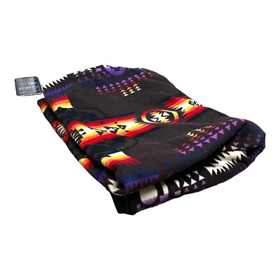 Sacred Thread Southwestern Tribal Aztec Fleece Throw Blanket 55x77 Couch Chair