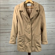 Jennifer Chase Collared Button Camel Coatwomen's Sz 10
