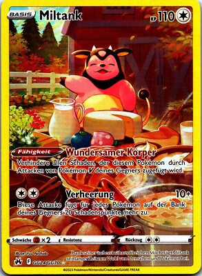 Miltank Illustration Rare Zenit der Könige GG24 Pokemon Karte Holo NM