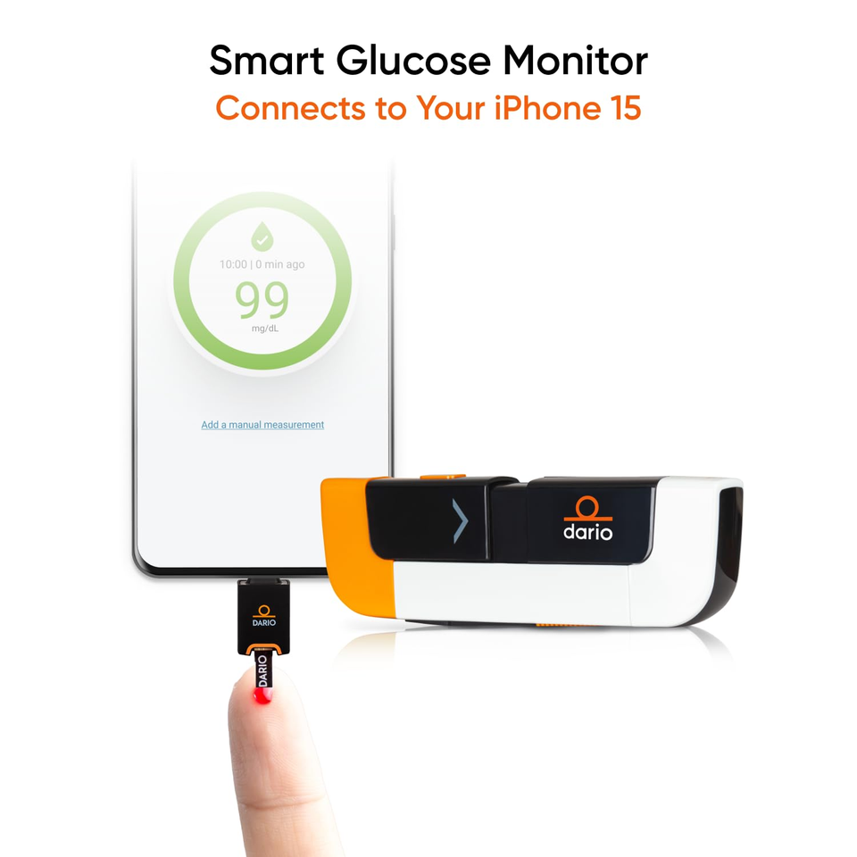 DARIO Smart Glucose Monitor Kit Test Blood Sugar Levels & Manage