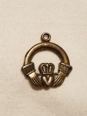 Sterling Silber irische offene Arme Mitte Herz Claddach Charm Anhänger - LETZTE LISTE