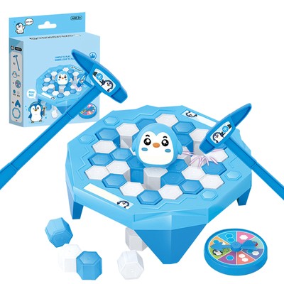 Ice Breaking Game Toy Penguin Trap Break Ice Interactive Board Game With Hammer
