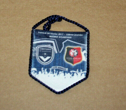 Football pennant fanion match Girondins Bordeaux v Stade Rennais saison 2016-17 - Photo 1/1