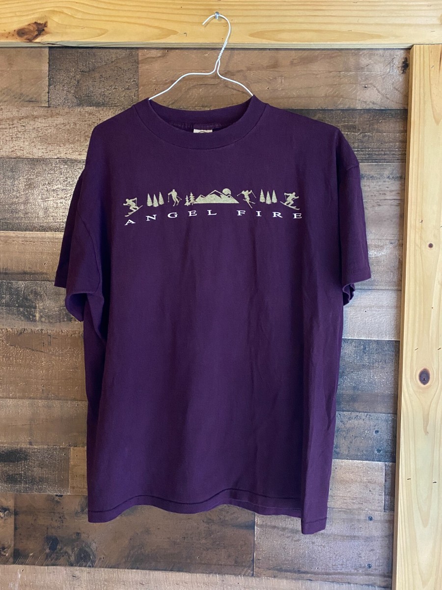 Angel Fire T-Shirt VTG Adult XL New Mexico Ski USA Made Eagle Mens