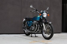 1969 Honda CB750 Sandcast blue Motorcycle | 24x36 inch POSTER | vintage classic