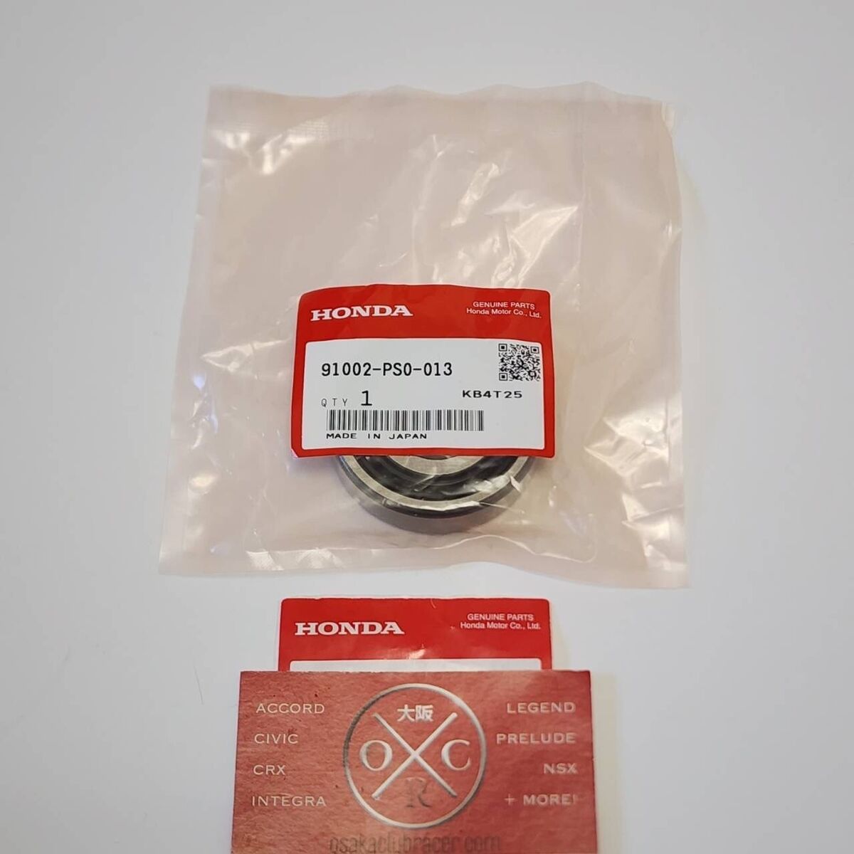 Genuine OEM Honda Input Shaft Bearing 91002-PS0-013 26x58x15 Genuine OEM Honda Input Shaft Bearing 91002-PS0-013 26x58x15