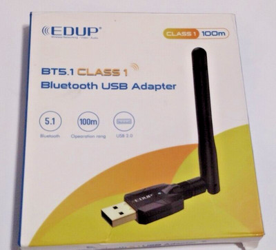 USB 2.0 Bluetooth 5.1 Adapter 100M Long Range BT Class 1 Wireless Adapter
