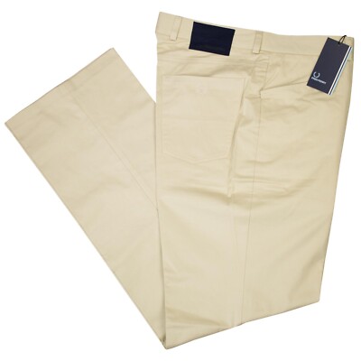 Fred Perry Herren Hose Bundfalte Beige T6256 743 Chino 5477