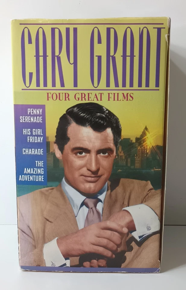 Vintage Cary Grant 4 VHS Box Set Adventure Sealed 1993 Front Row Entertainment - Image 3 of 4