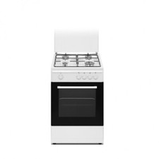 Ducati Cucina a Gas con Forno a Gas 4 Fuochi 50x50 cm Coperchio Bianco SD554WG