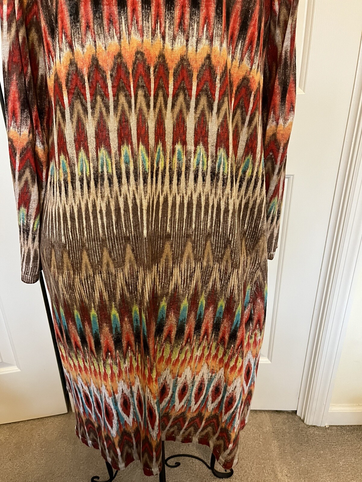 CHICO'S Beautiful Aztec Pattern Duster Cardigan S… - image 5