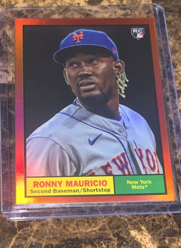 2024 Topps Archives Ronny Mauricio #49 Red Hot Foil 45/50 New York Mets RC