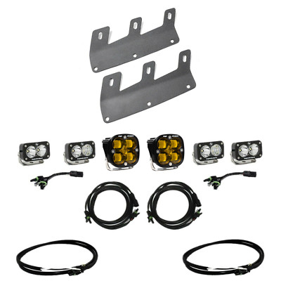 Baja Designs Amber Fogs/Brackets/Upfitter For 21+ Ford Bronco W/ Steel Bumper