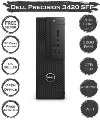 Dell Precision 3420 SFF i7 6. Gen 32GB RAM 1TB SSD Windows 11 PC