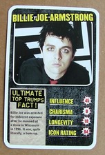 1 x info card Kerrang Rock Legends Billie Joe Armstrong - Green Day