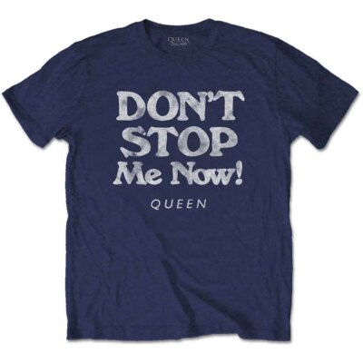Queen Don't Stop Me Now T-Shirt Blue New