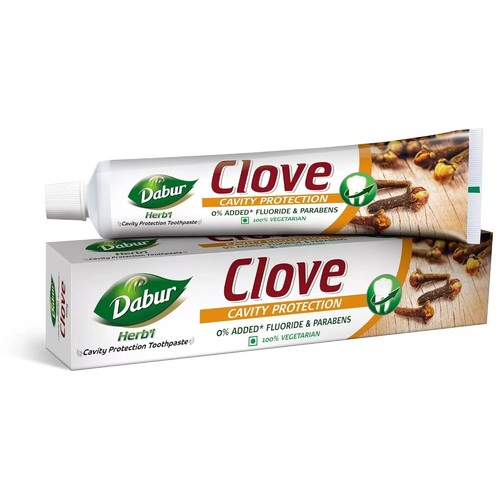 Dabur Herb'l Clove Cavity Protection Toothpaste - 200g | No added Fluoride & Par