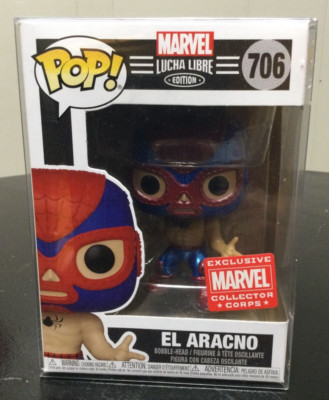 Funko Pop! El Aracno #706 Marvel Collector Corps Exclusive In Protector