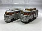 Matchbox Lesney No 34 Volkswagen Camper Van VW Camper x2 Vintage Roof Difference