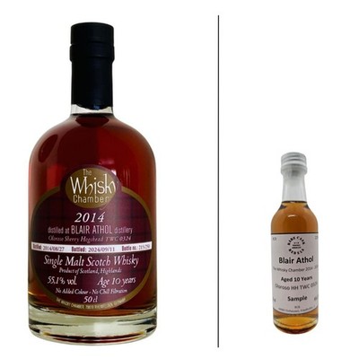 Whisky Sample Blair Athol 10 Y Whisky Chamber 2014-24, Oloroso HH, 55,1%, 5cl