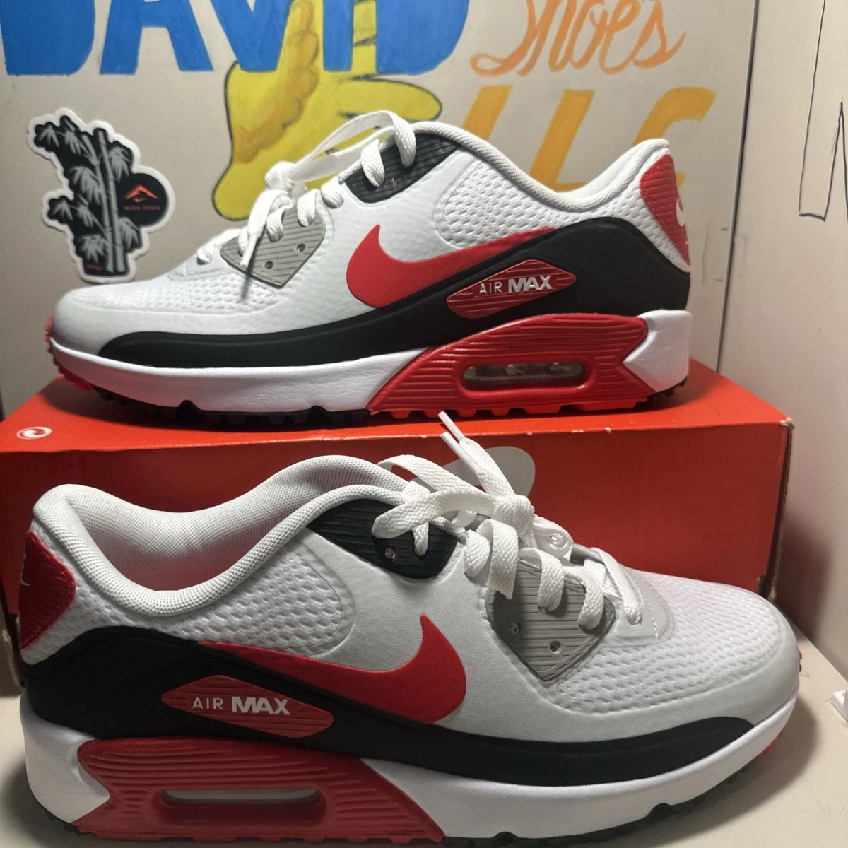 Las mejores ofertas en Nike Air Max 90 White Black University Red