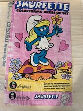 Smurfette Colorforms Dress Up box original art ..interior art and proofs