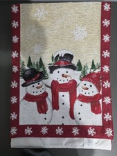 St Nicholas square Snowman Snowflake Christmas Table Runner 35.5 X 13