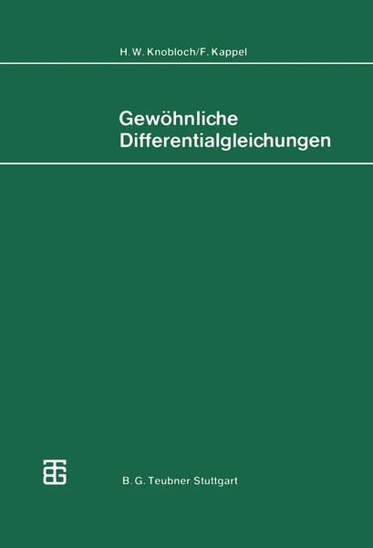 GewöHnliche Differentialgleichungen F. Kappel (U. A.) Taschenbuch 333 S. Deutsch-image