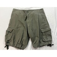 Rothco Infantry Utility Cargo Shorts Mens Large Regular Olive Green Cotton