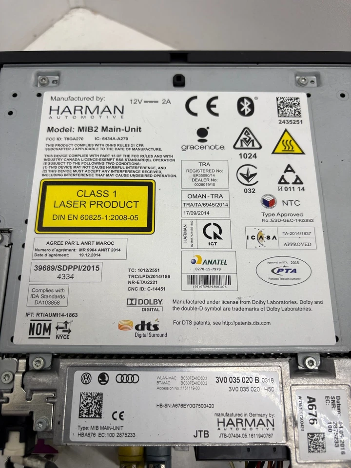 Skoda Octavia III RS station wagon modulo multimediale 3V0035020B ORIGINALE - Immagine 4 di 4