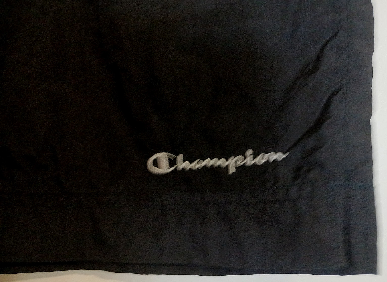 Champion 100% nylon solid black running shorts si… - image 6