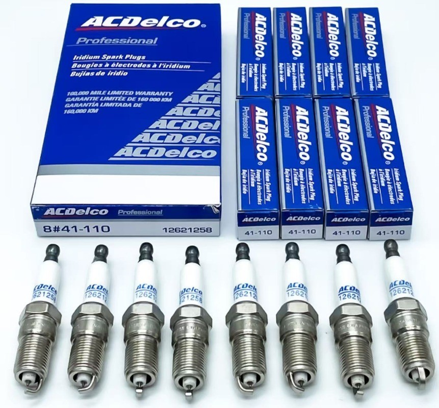 Set of 8 AC Delco Iridium Spark Plugs 41-110 12621258