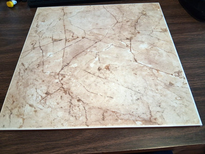 (4 PIECES) 12.5'' x 12.5'' AZUVI CERAMIC GLAZED TILE, FRESNO MARROW DESIGN/COLOR