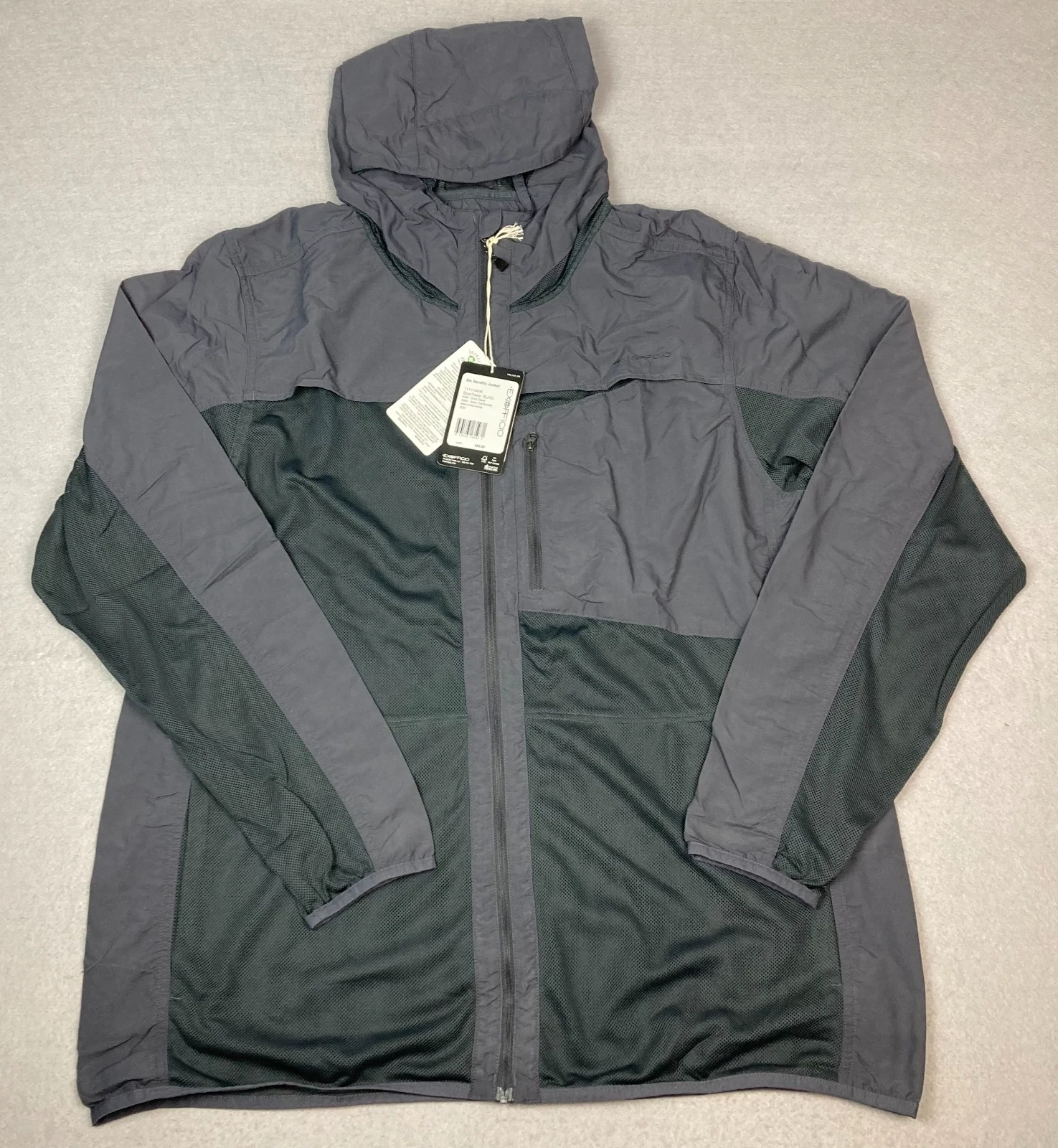 ExOfficio BugsAway Sandfly Jacket Insect Shield 1111-3406 Gray Men's XL New
