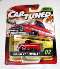 Mint New Car Tuned Series 9 Number 2 Red  59 Chevy Impala 1959 Low Rods Metal