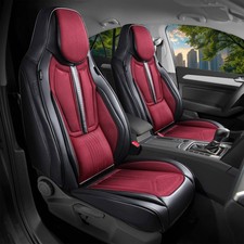 Schonbezüge Sitzbezüge für Skoda Citigo I & II Bj ab 2012 in Schwarz/Rot DS2