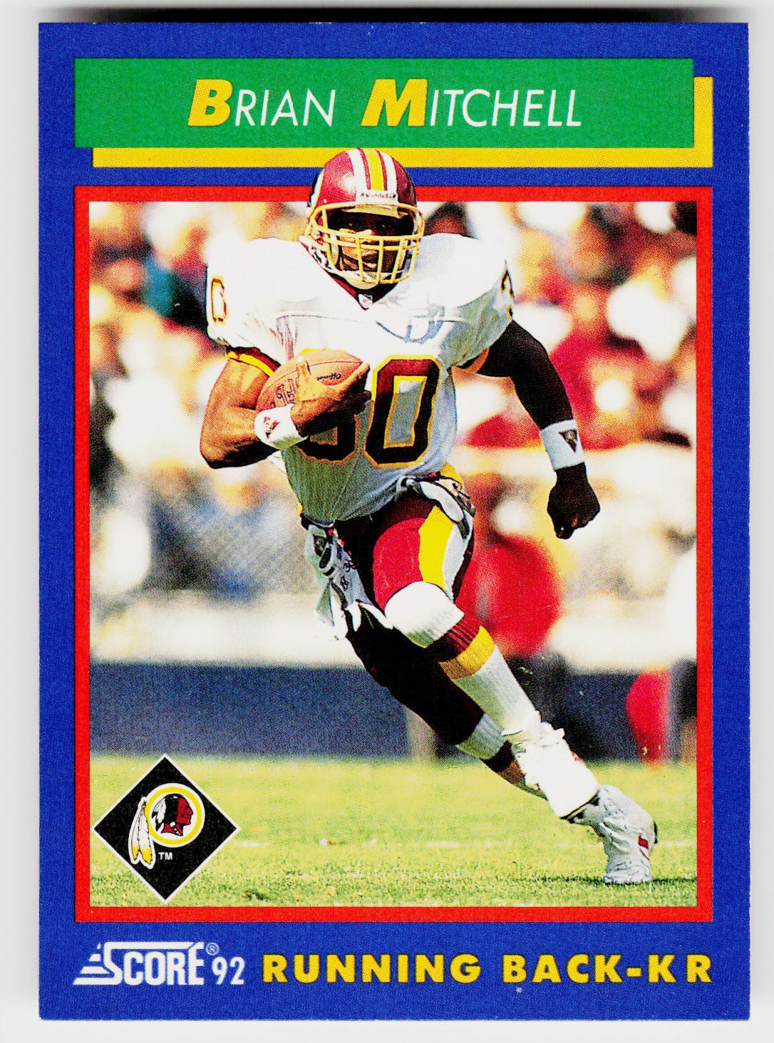 Brian Mitchell, 1992 Score, #67, Washington Redskins,