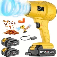 Electric Cordless Leaf Blower 36000RPM Handheld Leaf Blower 2X Battery & Charger