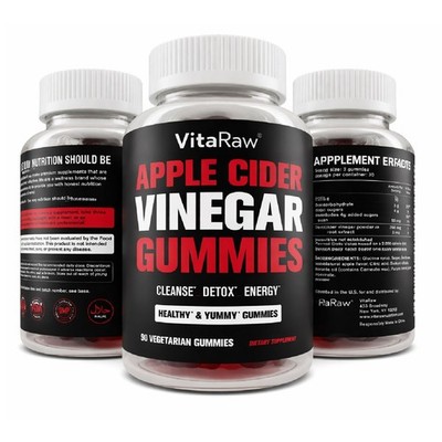 Vita-Raw Apfelessig Gummis 90 Vegetarisch Reinigung Detox Energie