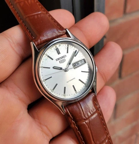 Seiko 2006 SKXJ63 White Smooth Sunburst Dial Retro Vintage Auto JDM Ultra Rare