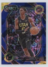 2024-25 Panini Select Courtside Blue Cracked Ice Prizm Cody Williams #296 06or