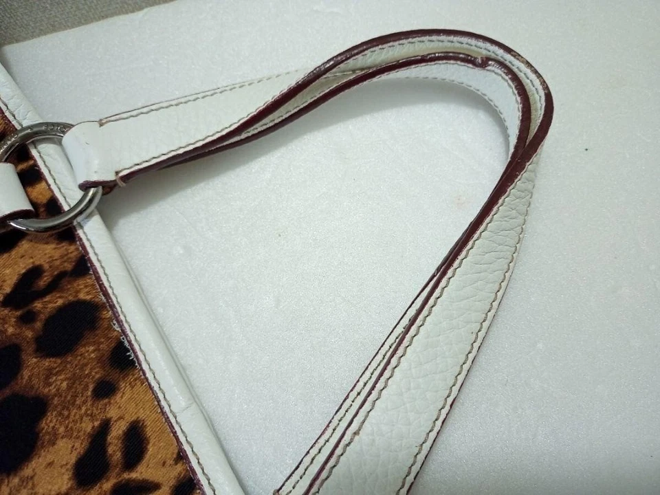 Bolso de Mano Dolce & Gabbana Leopardo Nylon Cuero Delgado Bolso de Mano Usado Auténtico Foto 3 de 4