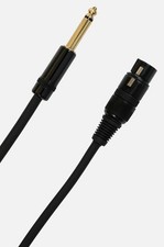 XLR 3-Pin Female to 1/4" Plug Mono Microphone Cable Shielded Stereo Audio E07