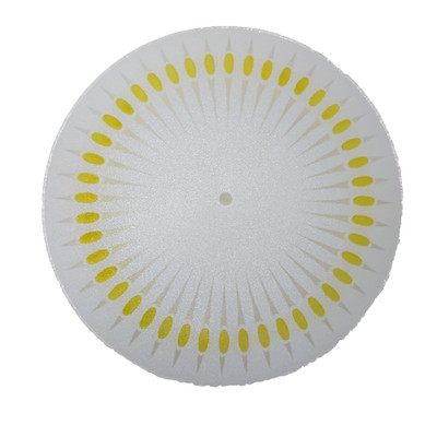 Shade Vtg MCM Starburst Sunburst Atomic Ceiling Light Glass 15  White/Yellow