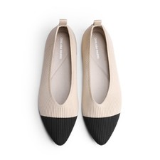 Women Pointed Toe Ballet Flats Washable Knit Walking Shoes Size 6-11