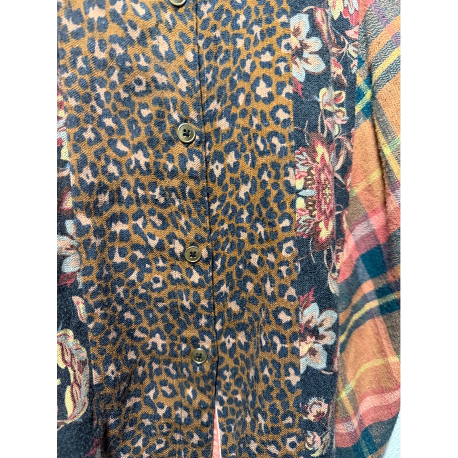 Soft Surroundings Mixed Print Patchwork Tunic Flo… - image 5