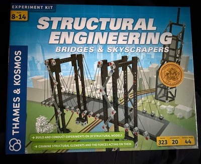 Structural Engineering Kit Build 20 Models Bridges Skyscrapers Physics Learning