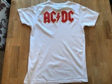 TSHIRT ACDC Official Licensed White Logo Medium 100% Cotton vgc