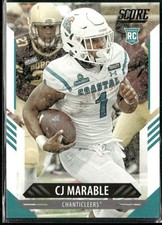 CJ Marable Rookie RC Card 2021 Score #398 Coastal Carolina Chanticleers
