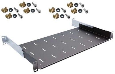 25 - 41 cm Fach Boden verstellbar 1 HE 19'' Server Netzwerk Träger Rack Einschub